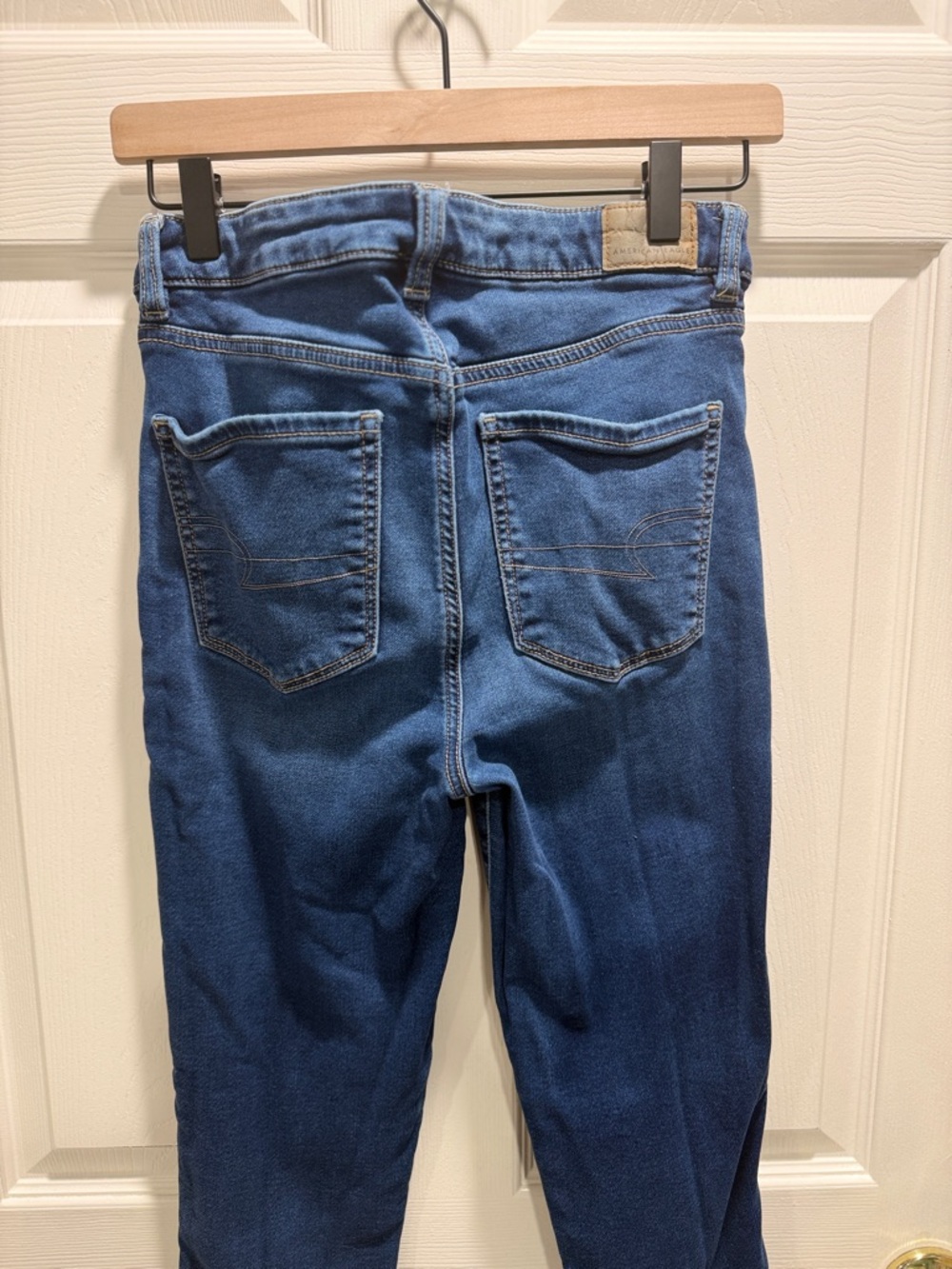 American Eagle Highest Rise Jegging Size 6 X-Long Dark Wash  Skinny Jeans - Picture 7 of 10
